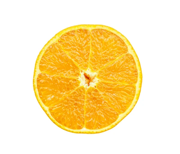 Оранжевый ломтик на белом — стоковое фото