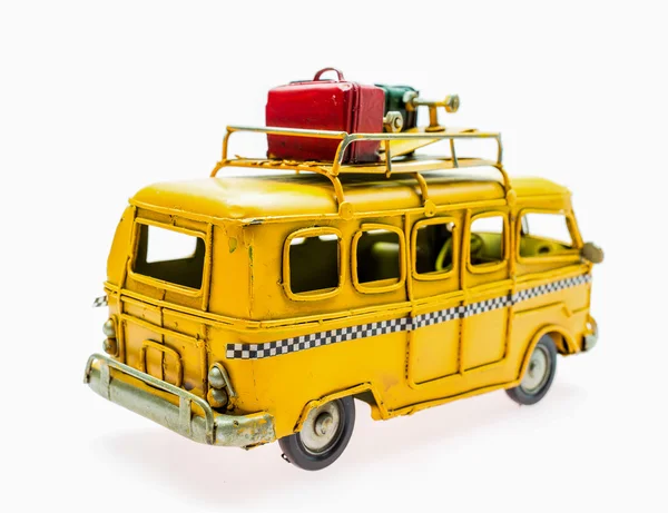 Decorated yellow car toy — Stock Photo, Image