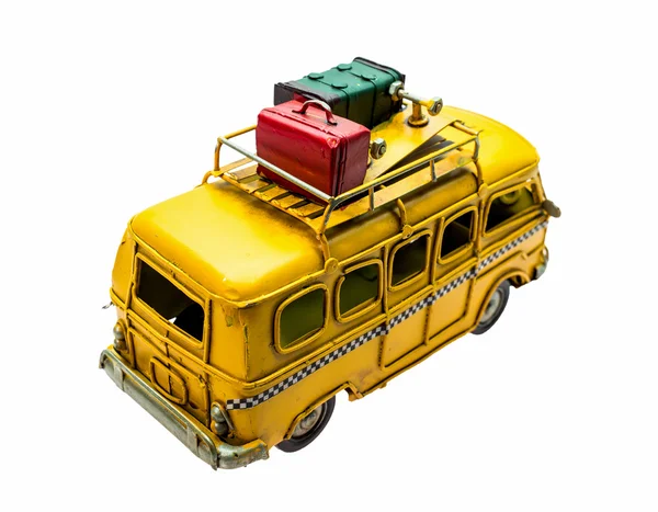 Yellow vintage car toy — Stock Photo, Image