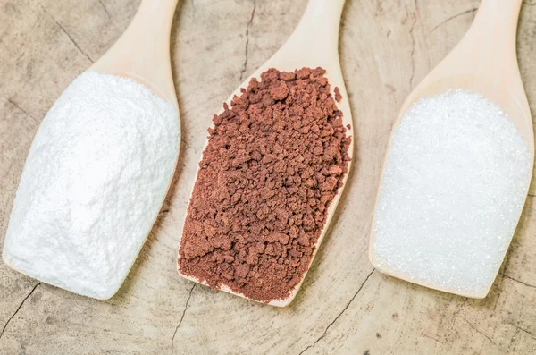 Coffee  creamer sugar  on spoon — Stock Photo, Image
