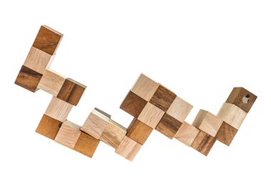 Ahşap bloklar halinde fikir koymak