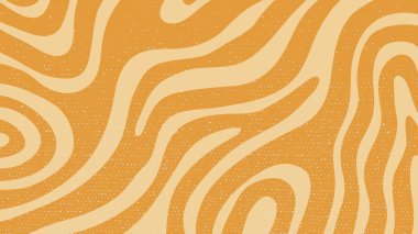 Sarı El Çizim Dalga Doku Şahane Arkaplan Tasarımı. Vektör İllüstrasyonu