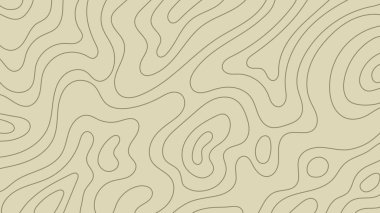 Topografik Doku Çizgisi Sarı Soyut Kusursuz Şekilsiz Organik Minimalist Tasarım. Vektör İllüstrasyonu