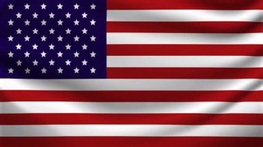 ABD Bayrağı Ulusal Sancak Sallama Canlandırma Döngüsü Videosu