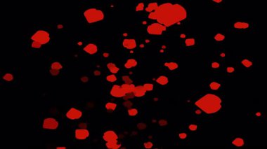 Kırmızı sevgililer günü kalp desenli arka plan animasyonu