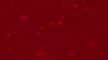 Kırmızı Parçacıklar Bokeh Arkaplan Canlandırma Döngüsü Videosu