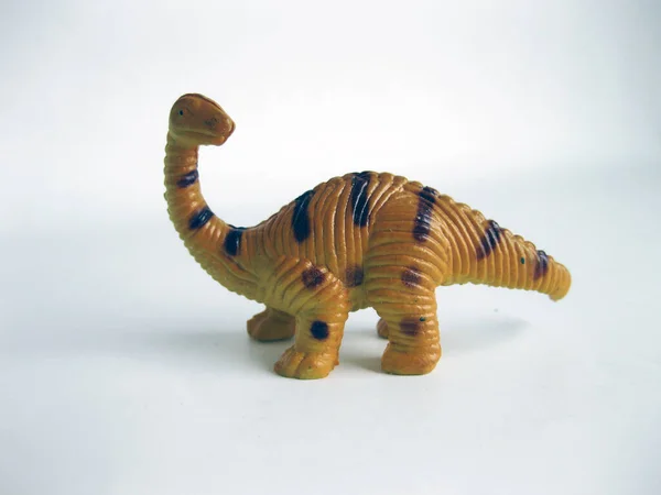 Іграшкові Динозаври Білому Тлі — стокове фото