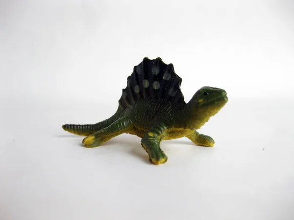 Іграшкові Динозаври Білому Тлі — стокове фото