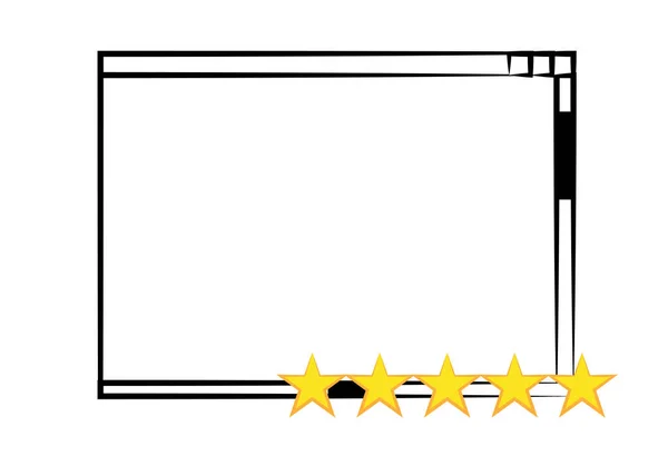 Webseiten Fenster Symbol Mit Sternen — Stockvektor