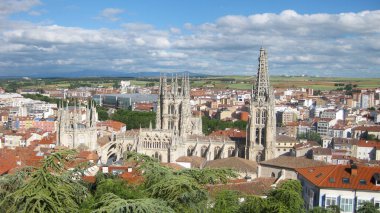 Burgos, İspanya sokaklarına genel bakış.