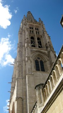 Burgos Katedrali, İspanya güneşli bir günde.