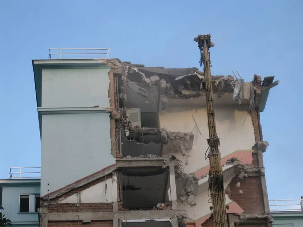 Oude Gebouw Wordt Gesloopt — Stockfoto