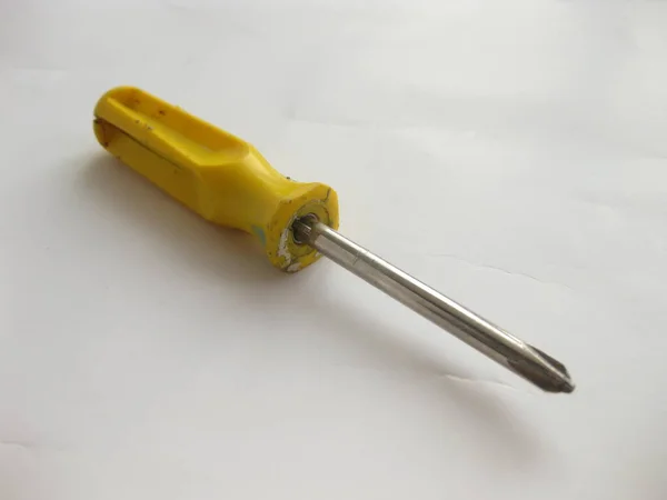 Screwdriver White Background — Stock Photo, Image