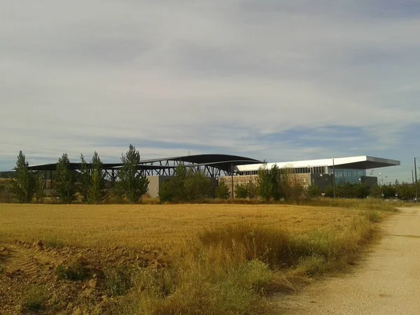 Campos Cultivo Con Una Vista Panorámica Burgos — Foto de Stock