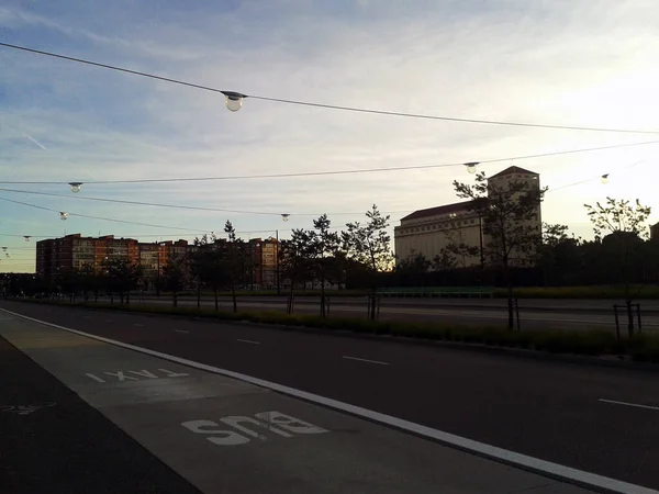 Strade Nuvolose Burgos Spagna — Foto Stock