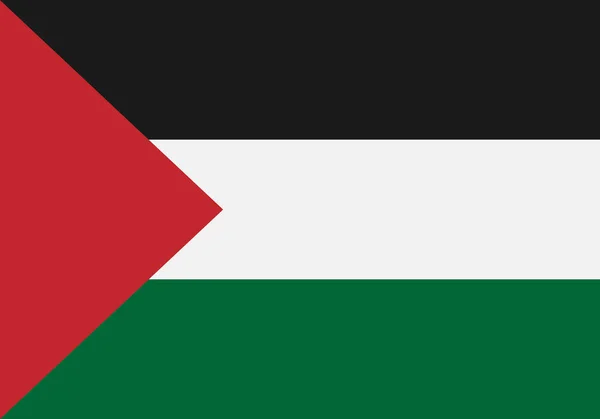 Bandeira Palestina Verde Preta Branca Vermelha — Vetor de Stock