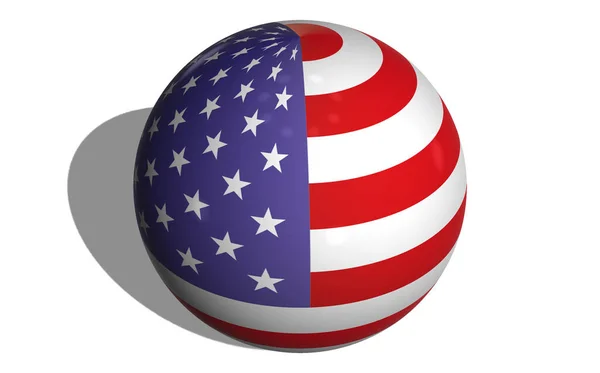 Ball Flag United States America — Stock Photo, Image