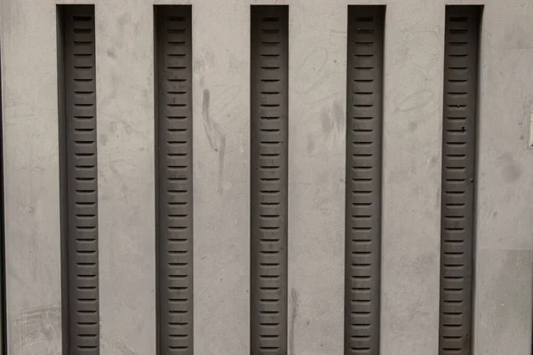 Graue Metallwand Eines Gebäudes — Stockfoto