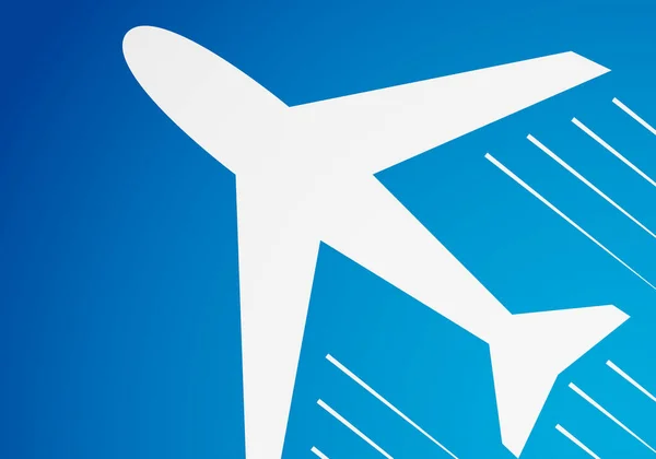 Avion Volant Signe Bleu — Image vectorielle