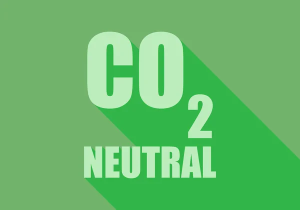Fondo Verde Con Dióxido Carbono Neutro — Vector de stock