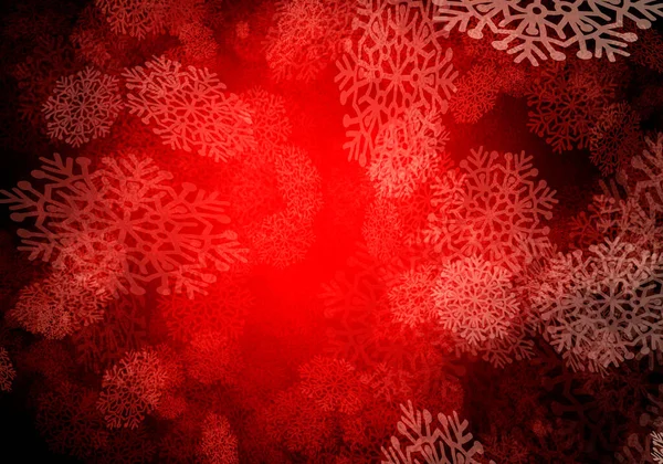Czerwony Tło Boże Narodzenie Płatków Śniegu — Zdjęcie stockowe