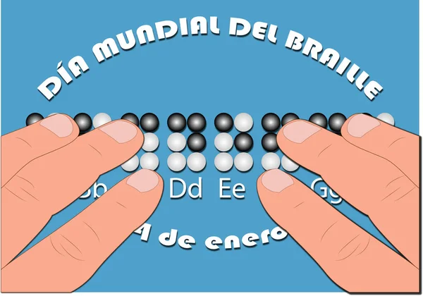 Journée Internationale Code Braille Système Lecture Écriture Tactile — Photo