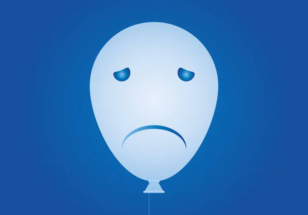 Blauer Hintergrund Mit Traurigem Blue Monday Ballon — Stockvektor