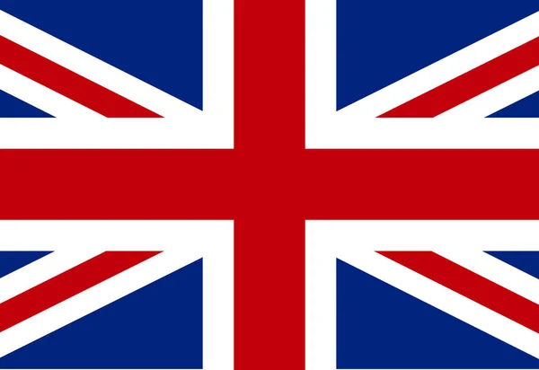 Frontansicht Der Britischen Flagge — Stockvektor