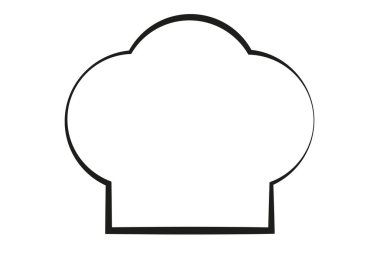 Şef şapkasının siyah simgesi..