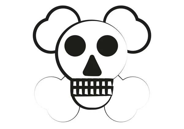 Icône Noire Des Crâne — Image vectorielle