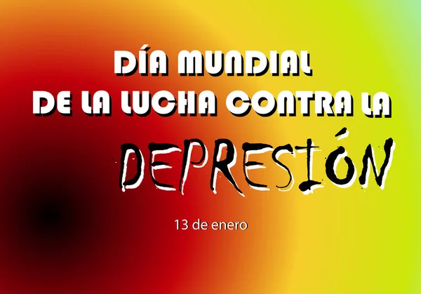 Всесвітній День Боротьби Депресією — стоковий вектор