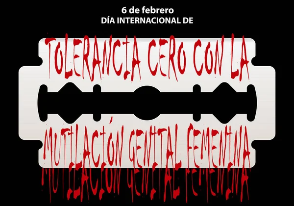 Journée Internationale Tolérance Zéro Pour Les Mutilations Génitales Féminines — Image vectorielle