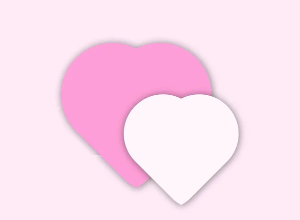 Valentine Rózsaszín Szív Háttér — Stock Vector
