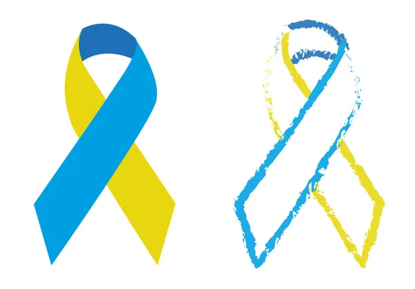 Sárga Kék Nyakkendő Asperger — Stock Vector