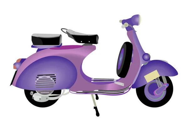 Moto Rétro Vintage Antique Violet Violet — Image vectorielle
