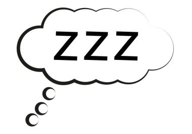 Beyaz arka planda uyuyan rüya sandviçi.