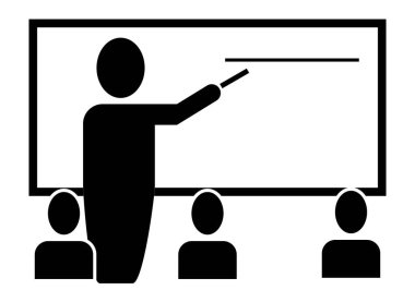 Yüz yüze öğretmenlik. Öğretmen yüz yüze derste öğrencilere anlatıyor.