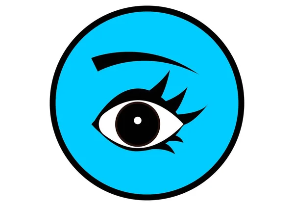 Εικονίδιο Αίσθησης Όρασης Παρακολούθηση Ματιών Παρακολούθα Κοίτα Εδώ Κοίτα — Διανυσματικό Αρχείο