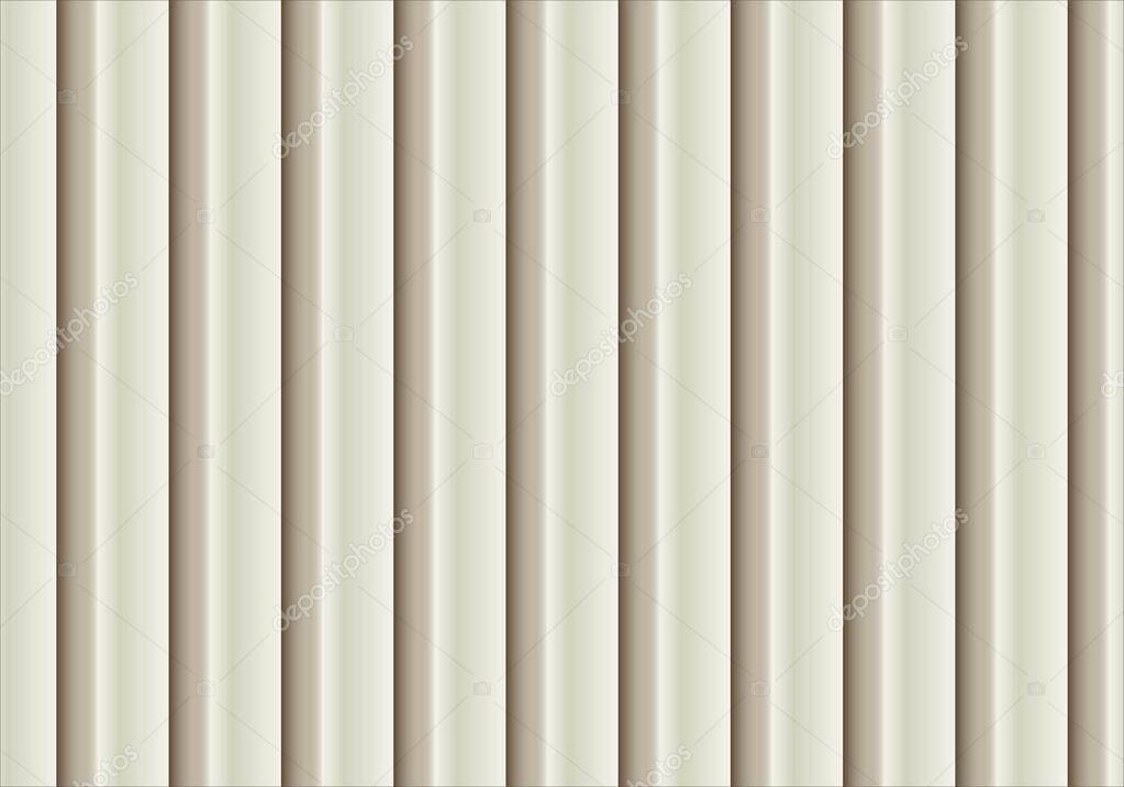 Vertical bars pattern in linen, ecru or beige. Theater curtain. Curtains