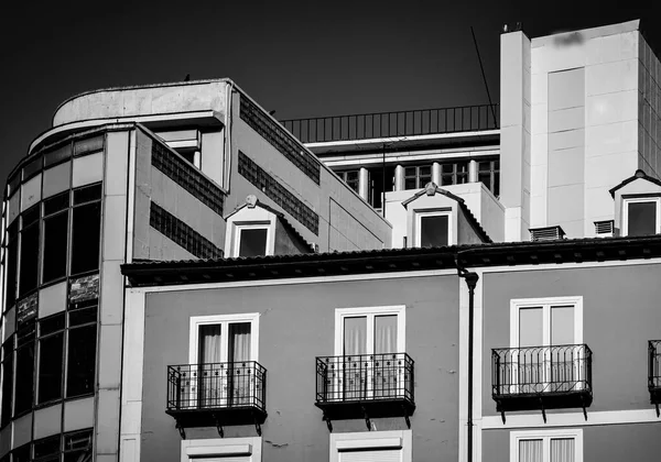 Edifícios Clássicos Preto Branco — Fotografia de Stock