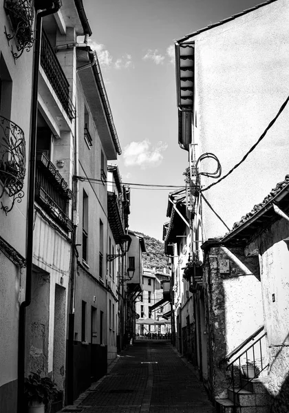 Calles España Blanco Negro — Foto de Stock