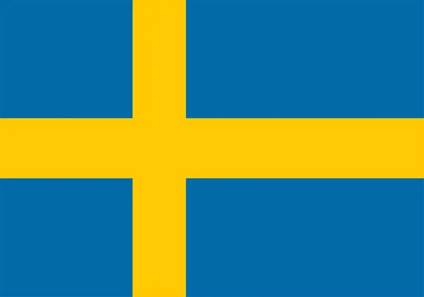Bandiera Della Svezia Verità Lealtà Giustizia Generosità — Vettoriale Stock
