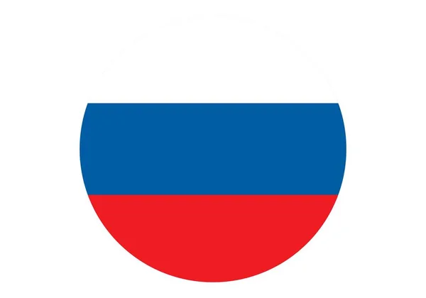 Körkörös Ikon Oroszország Zászlajával — Stock Vector