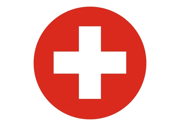Circular Icon Flag Switzerland — Stock Vector