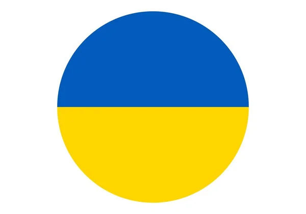 Körlevél Ikon Zászló Ukrajna — Stock Vector