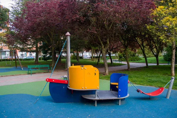 Parco Giochi Bambini Colori Allegri Gioco Ragazzi Ricreazione Area Zona — Foto Stock