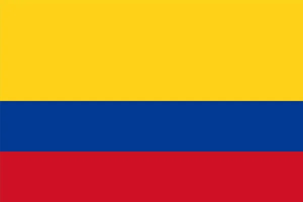 Bandera Colombia Amarilla Azul Roja — Vector de stock