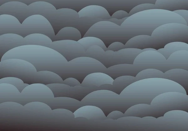 Cielo Nubes Negras Mar Nubes Negras Tormenta — Vector de stock