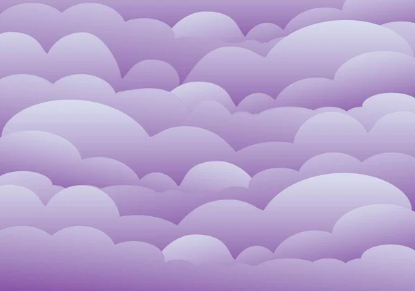 Mar Nubes Púrpura Violeta Malva Cielo Nuboso Púrpura Violeta Malva — Vector de stock