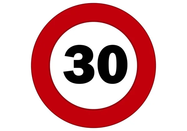 Maximum Speed Limit Traffic Sign Allowed — Stock Vector